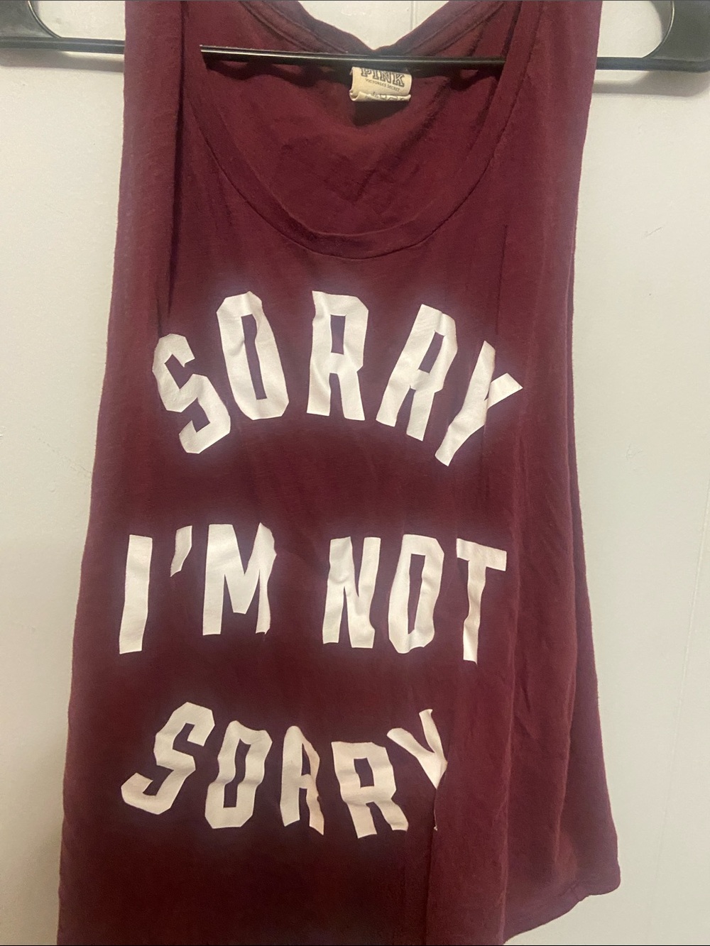 PINK Victoria's Secret Deep Wine V-Neck Tank